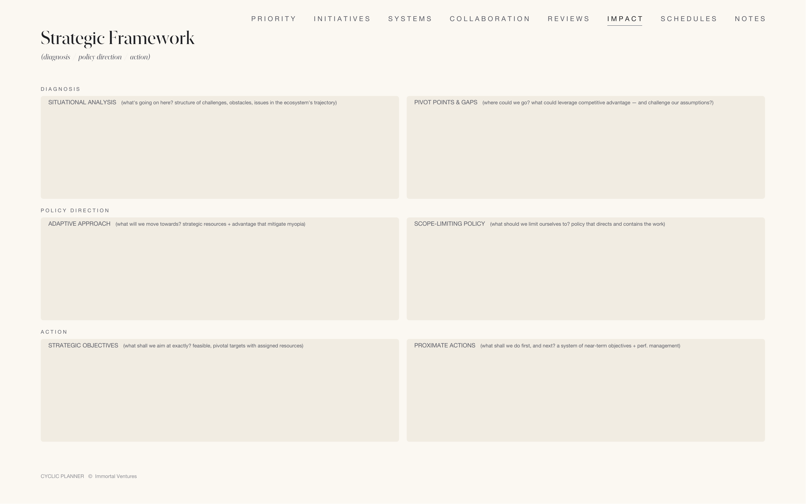 Strategic Framework