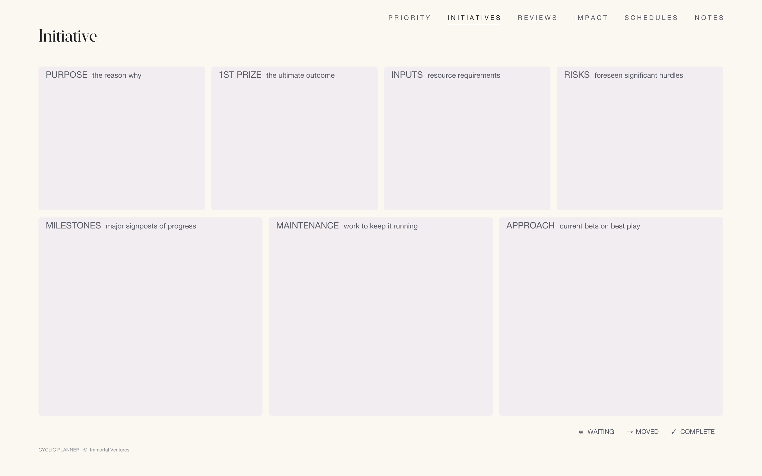 Initiative Templates