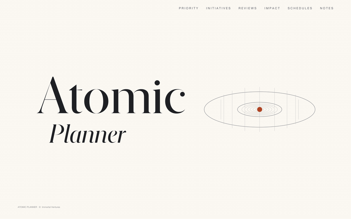 Atomic Planner layouts