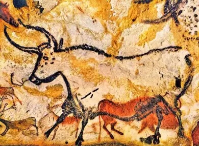 Lascaux cave painting of an aurochs bull